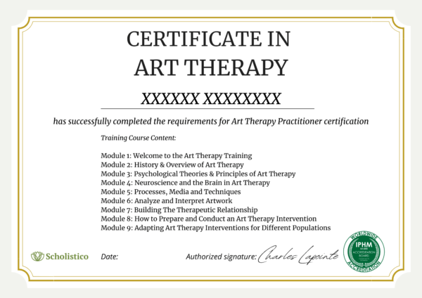 Certificado oficial impreso